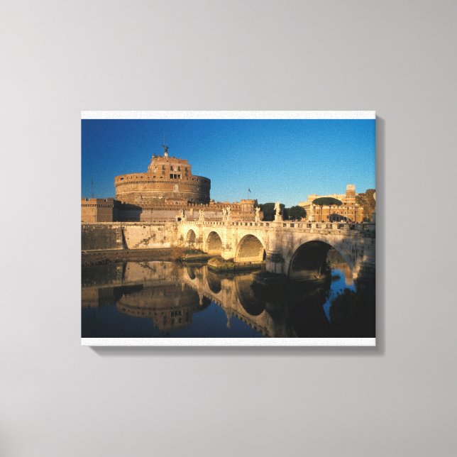 Lienzo Italia, Roma, Castel Sant'Angelo y río (Anverso)
