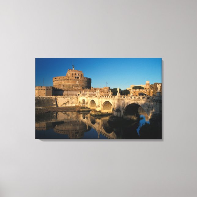 Lienzo Italia, Roma, Castel Sant'Angelo y río (Anverso)