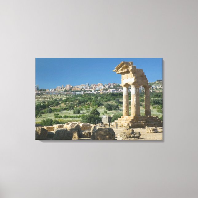 Lienzo Italia, Sicilia, Agrigento, La Valle dei Templi, (Anverso)