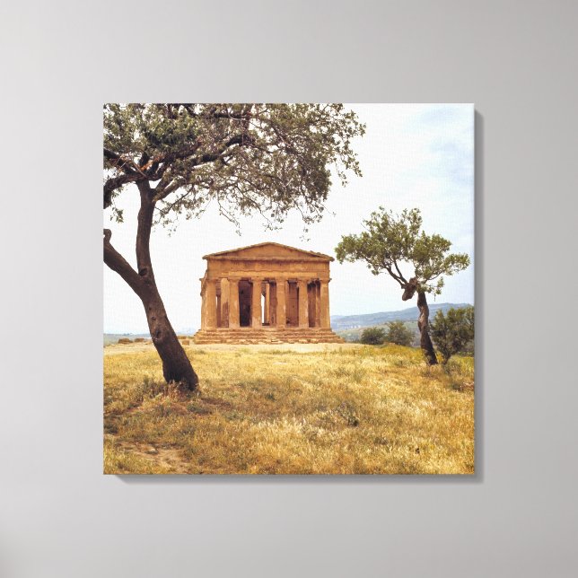 Lienzo Italia, Sicilia, Agrigento. Las ruinas del 2 (Anverso)