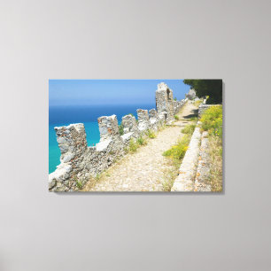 Lienzo Italia, Sicilia, Cefalù, paseo marítimo junto al a
