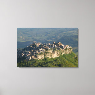 Lienzo Italia, Sicilia, Enna, Calascibetta, Vista de la m