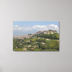 Lienzo Italia, Sicilia, Enna, Calascibetta, Vista matutin