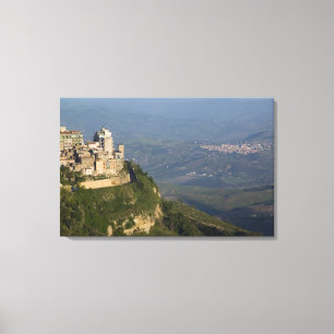 Lienzo Italia, Sicilia, Enna, vista de la ciudad desde Ro