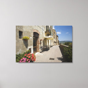 Lienzo Italia, Toscana, Pienza. Paseo exterior alrededor