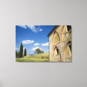 Lienzo Italia, Toscana, Villa Toscana en primavera.