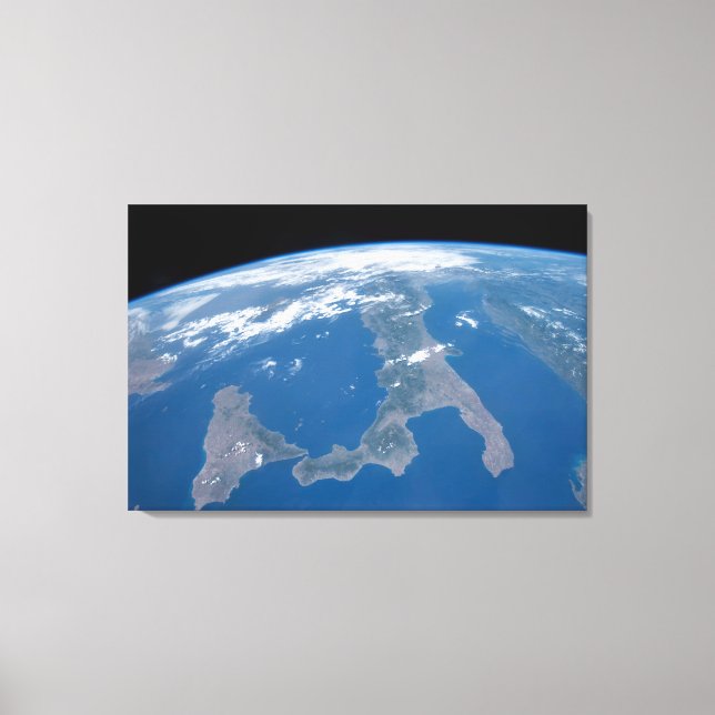 Lienzo Italia Y Su Isla Sicilia. (Anverso)