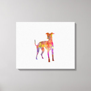 Lienzo Italian Greyhound in watercolor