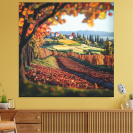 Lienzo Italy Tuscany Vineyard Premium Wrapped Canvas