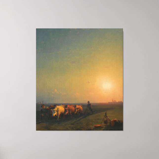 Lienzo Ivan Konstantinovich Aivazovsky - Arando la  (Anverso)