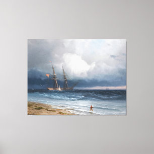 Lienzo Ivan Konstantinovich Aivazovsky - Barco por mar