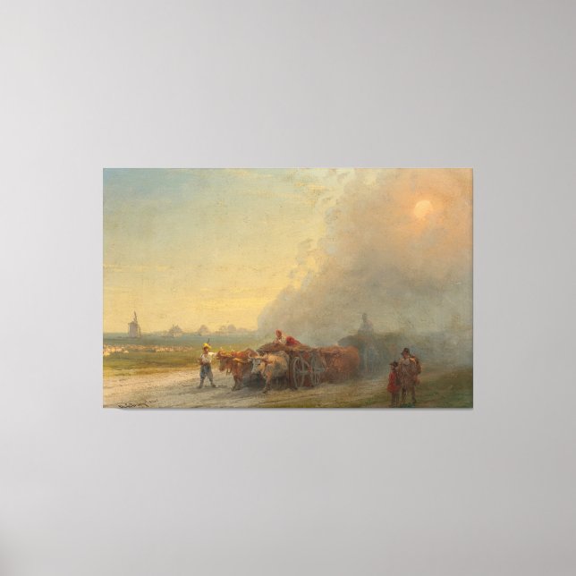 Lienzo Ivan Konstantinovich Aivazovsky - Carretas de buey (Anverso)