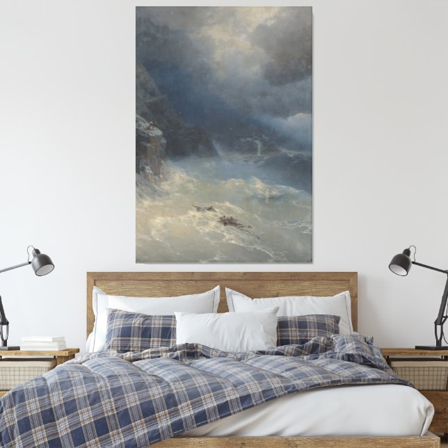 Lienzo Ivan Konstantinovich Aivazovsky - La tormenta  (Insitu(Dormitorio))