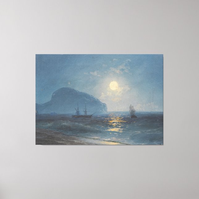 Lienzo Ivan Konstantinovich Aivazovsky - Luz de luna (Anverso)
