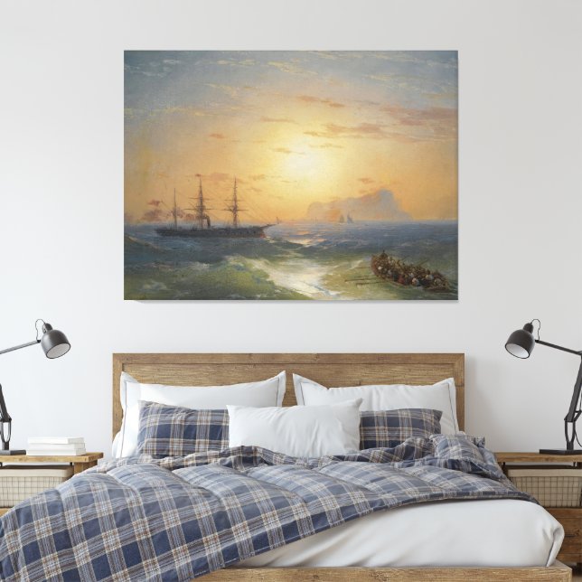 Lienzo Ivan Konstantinovich Aivazovsky - Shipping (Insitu(Dormitorio))