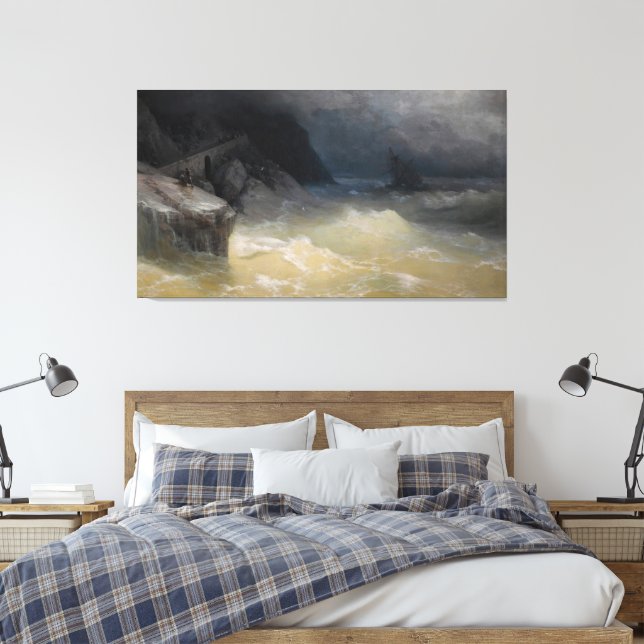 Lienzo Ivan Konstantinovich Aivazovsky - Shipwreck off th (Insitu(Dormitorio))