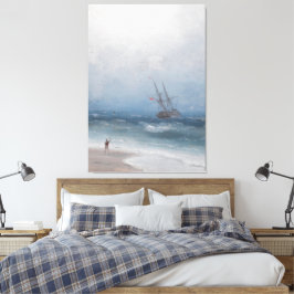 Lienzo Ivan Konstantinovich Aivazovsky - Stormy Coast