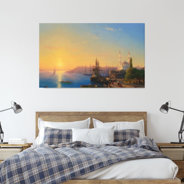 Lienzo Ivan Konstantinovich Aivazovsky - Vista de Constan (Insitu(Dormitorio))