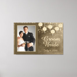 Lienzo Ivory Lanterns Boda Keepsake Canvas