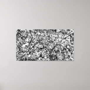 Lienzo IX BLANCO Y NEGRO - Pintura de acción -Resumen-