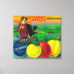 Lienzo J.M.L. Apple Crate LabelWatsonville, CA