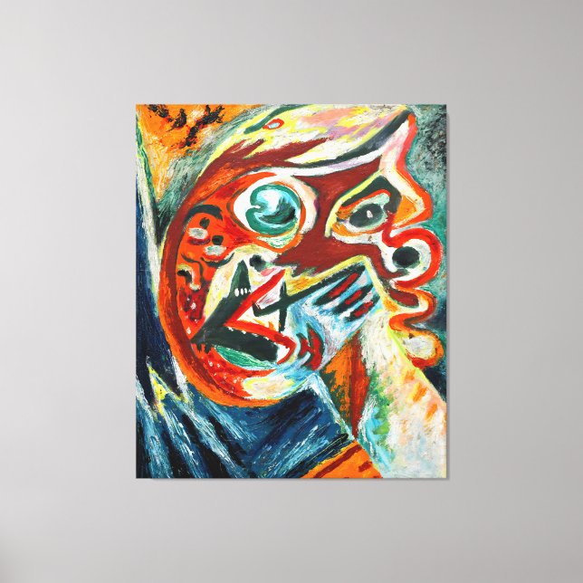 Lienzo J. P. - NARANJA HEAD - c. 1938-1941 - Resumen - (Anverso)