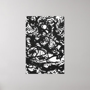 Lienzo J. P. - NEGRO Y BLANCO Número 6 - 1951 -Abstract-