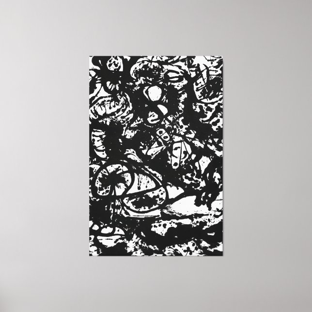 Lienzo J. P. - NEGRO Y BLANCO Número 6 - 1951 -Abstract- (Anverso)