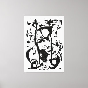 Lienzo J. P. - NO TITULADO - 1950-1951 - Pourings negros 