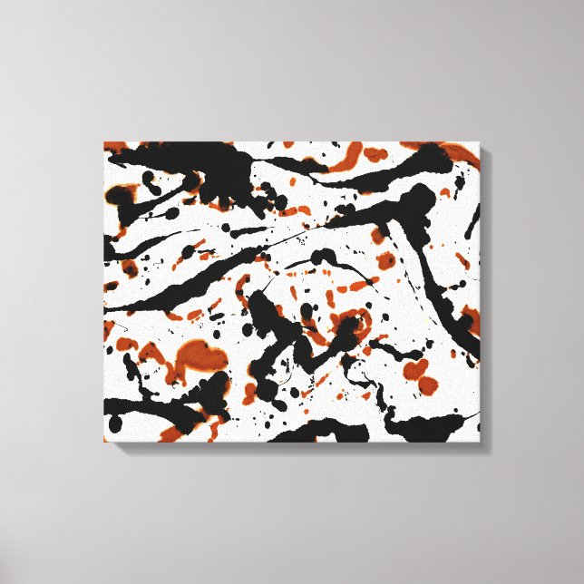 Lienzo J. P. - NO TITULADO - 1951 - Pourings negros - (Anverso)