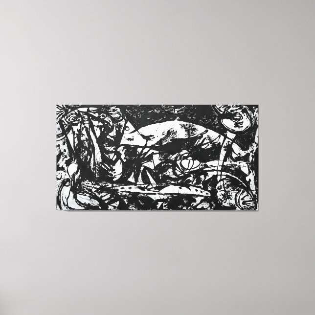 Lienzo J. P. - NÚMERO 14 - 1951 - Pourings negros - (Anverso)