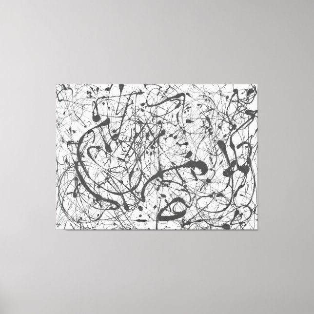 Lienzo J. P. - Número 14 GRAY - 1948 - Pintura de acción  (Anverso)