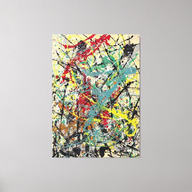 Lienzo J. P. - Número 16 - 1949 - Pintura de acción - (Anverso)