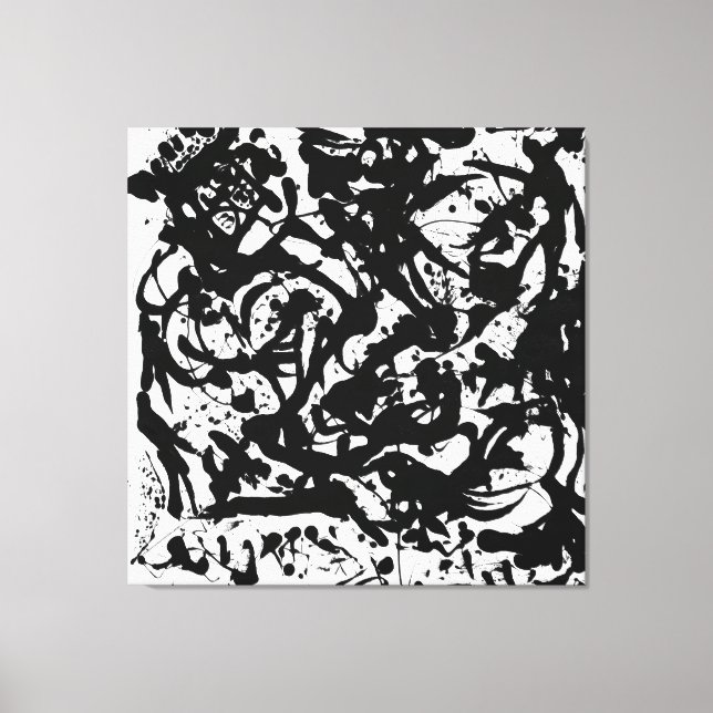 Lienzo J. P. - NÚMERO 17 - 1951 - Pourings negros - (Anverso)