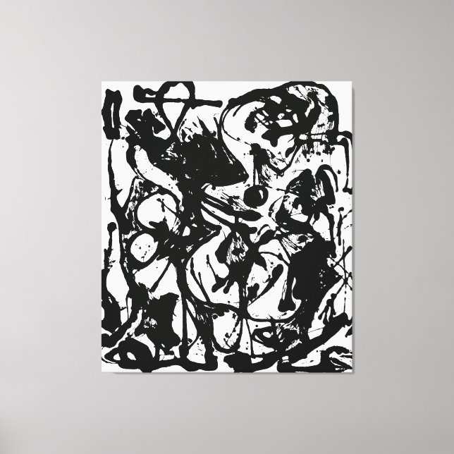 Lienzo J. P. - NÚMERO 19 - 1951 - Pourings negros - (Anverso)