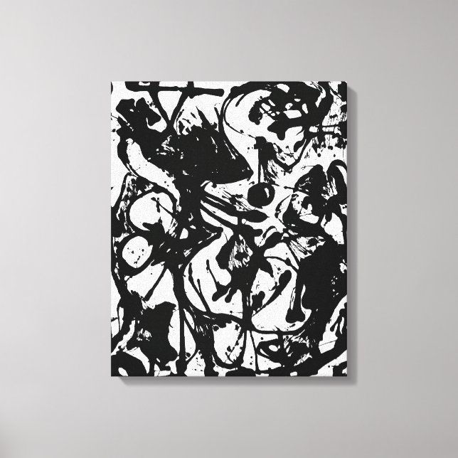 Lienzo J. P. - NÚMERO 19 - 1951 - Pourings negros - (Anverso)