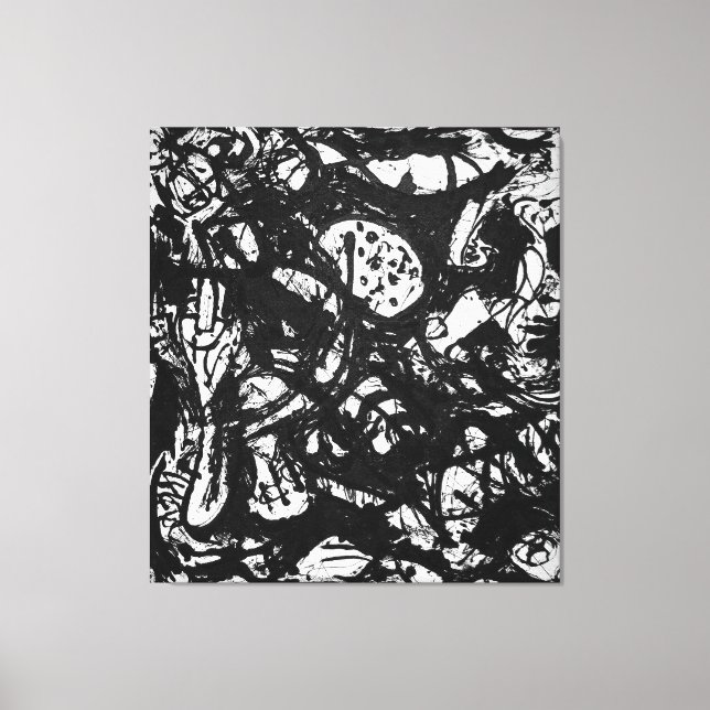 Lienzo J. P. - NÚMERO 20 - 1951 - Pourings negros - (Anverso)