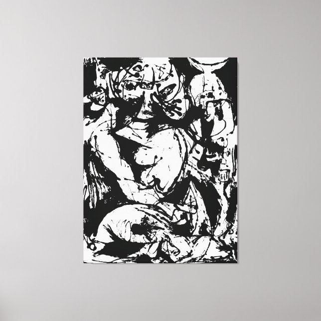 Lienzo J. P. - NÚMERO 22 - 1951 - Pourings negros - (Anverso)