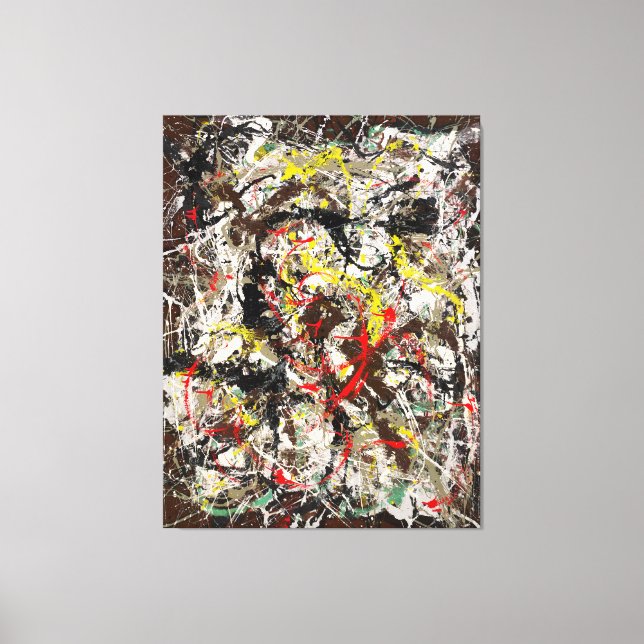 Lienzo J. P. - NÚMERO 4 - 1950 - Pintura de acción - (Anverso)