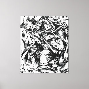 Lienzo J. P. - NÚMERO 6 - 1952 - Pourings negros -