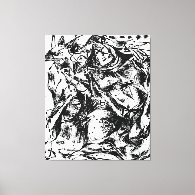 Lienzo J. P. - NÚMERO 6 - 1952 - Pourings negros - (Anverso)