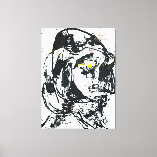 Lienzo J. P. - NÚMERO 7 - 1952 - Pourings negros - (Anverso)