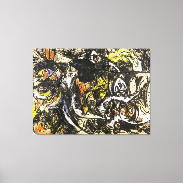 Lienzo J. P. - NÚMERO 8 - 1952 - Pourings negros - (Anverso)