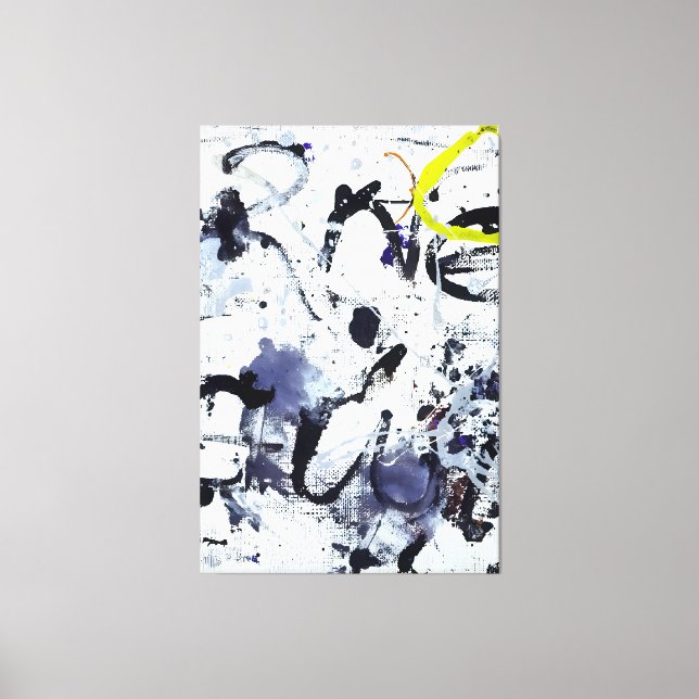 Lienzo J. P. - PLATA Y NEGRO I - 1950 - Abstracto - (Anverso)
