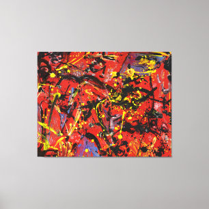 Lienzo J. P. - RED COMPOSITION - 1946 - Action Paint -