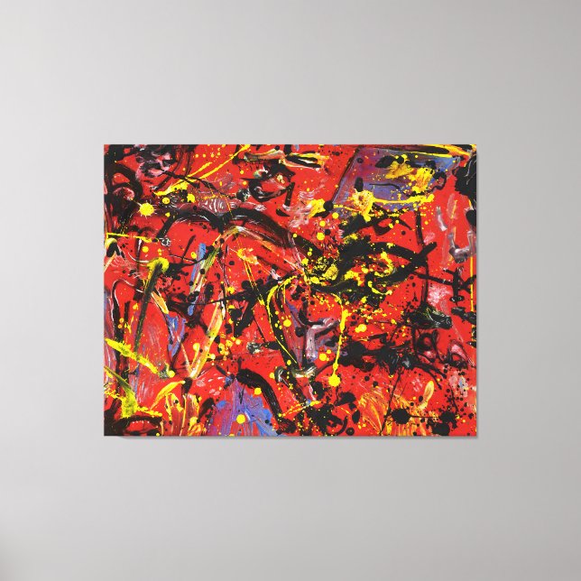 Lienzo J. P. - RED COMPOSITION - 1946 - Action Paint - (Anverso)