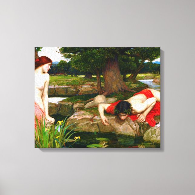 LIENZO J. W. WATERHOUSE - ECHO Y NARCISSUS - 1903 - (Anverso)