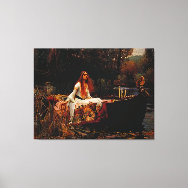 LIENZO J. W. WATERHOUSE - LA DAMA DE SHALOTT - 1888 - (Anverso)