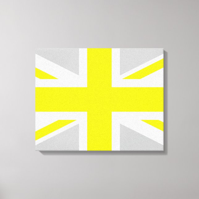 Lienzo Jack de unión amarillo y gris claro (Anverso)