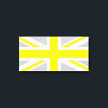 Lienzo Jack de unión amarillo y gris claro<br><div class="desc">Patrón gris claro y amarillo basado en la bandera de la Unión.</div>